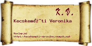 Kecskeméti Veronika névjegykártya