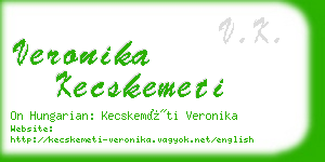 veronika kecskemeti business card